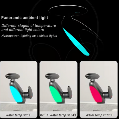 Pull Out Sink Faucet with Temperature Color Light, view 5
