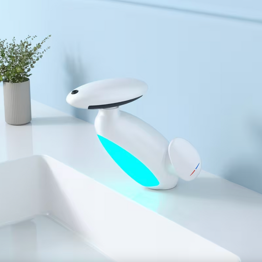 Pull Out Sink Faucet with Temperature Color Light, view 2