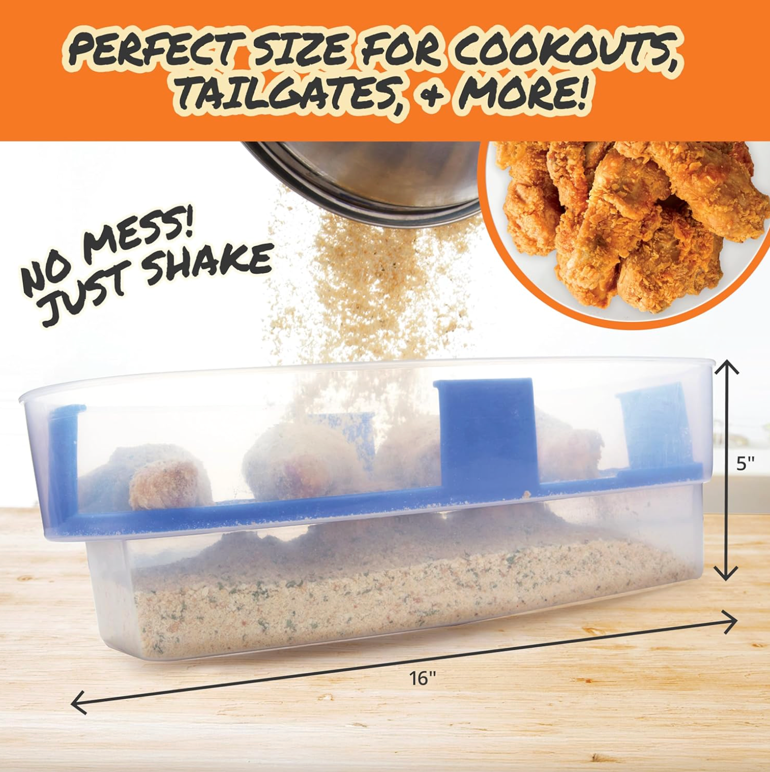 Three Piece Breading Station with Sifter and Lid, view 3