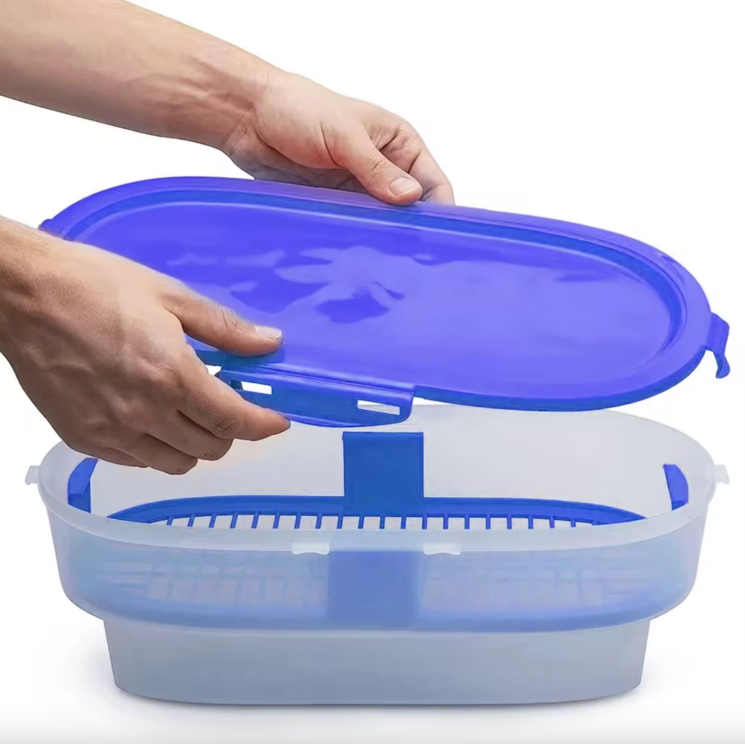 Three Piece Breading Station with Sifter and Lid, view 6