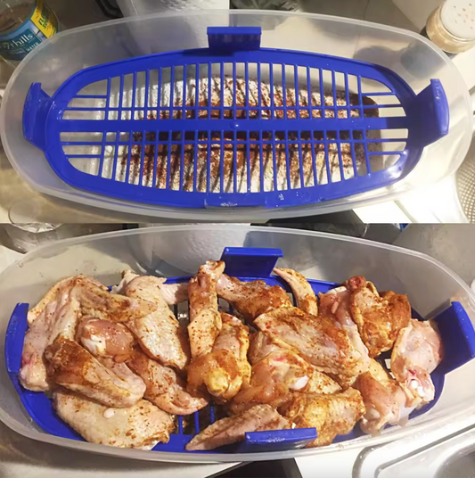 Three Piece Breading Station with Sifter and Lid