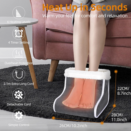 Electric Heated Foot Warmer with Six Heat Levels, view 2