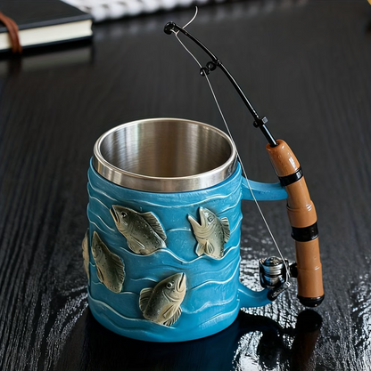 Fishing Rod Handle Mug with Stainless Steel Liner, view 7