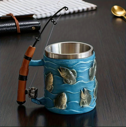 Fishing Rod Handle Mug with Stainless Steel Liner, view 4