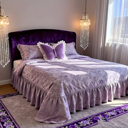 Butterfly Shaped Pillow with Lace Trimmed Wings, view 6