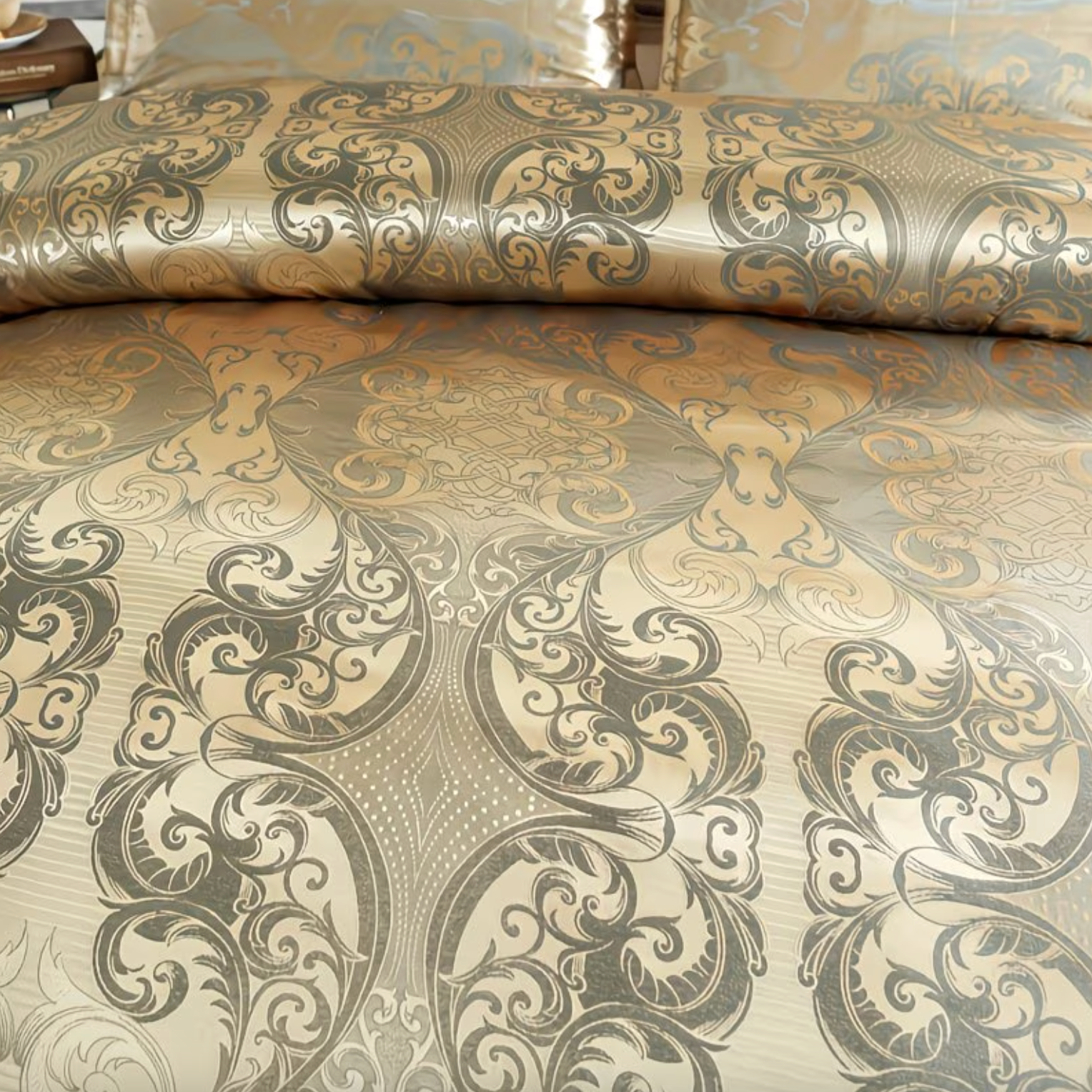 Woven Damask Jacquard Bedding Set, Twin to King, view 3