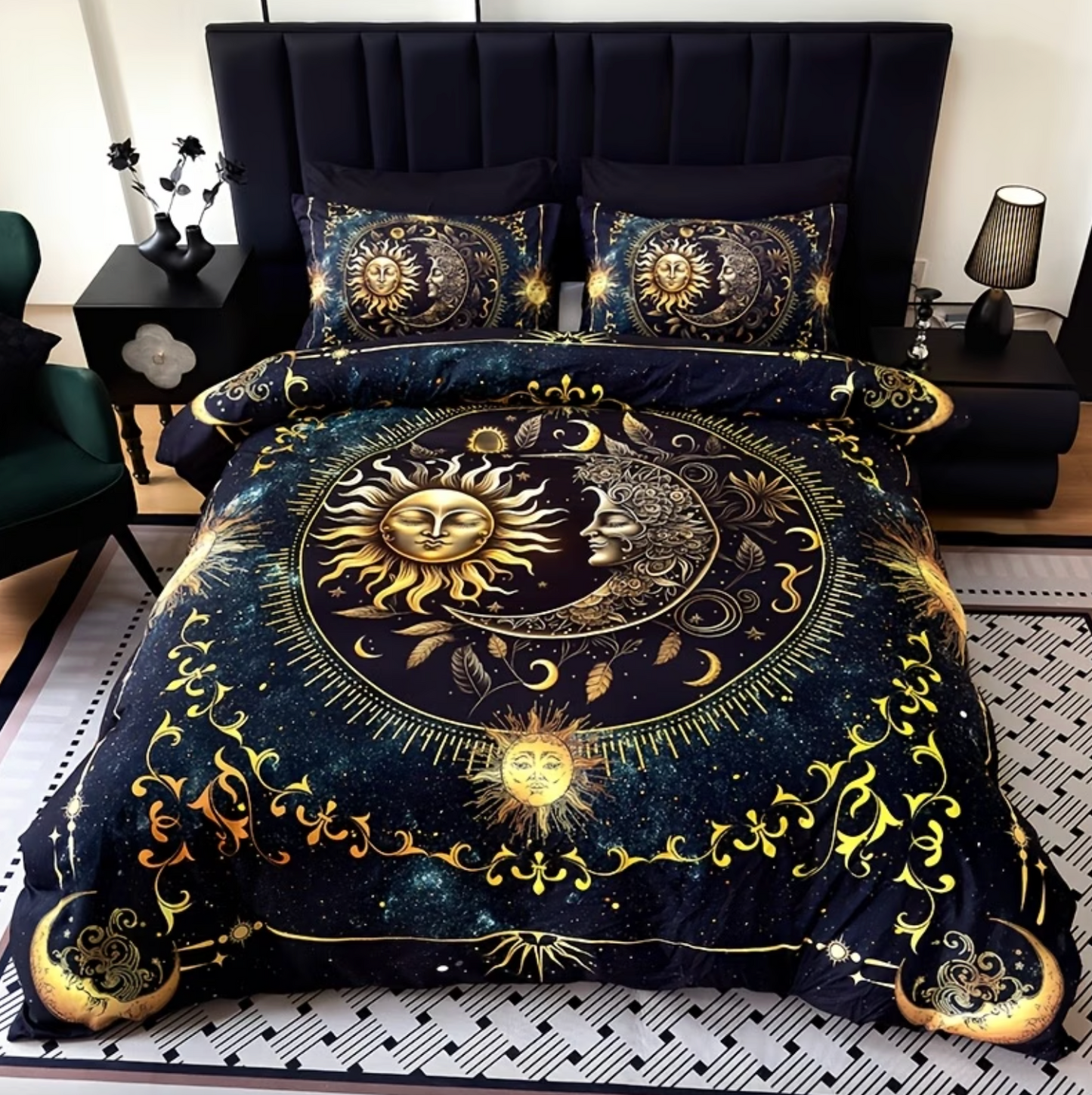 Sun and Moon Celestial Duvet Cover Set, 3 Piece, view 3