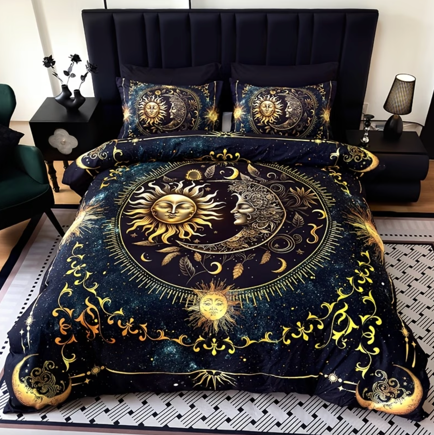 Sun and Moon Celestial Duvet Cover Set, 3 Piece, view 3
