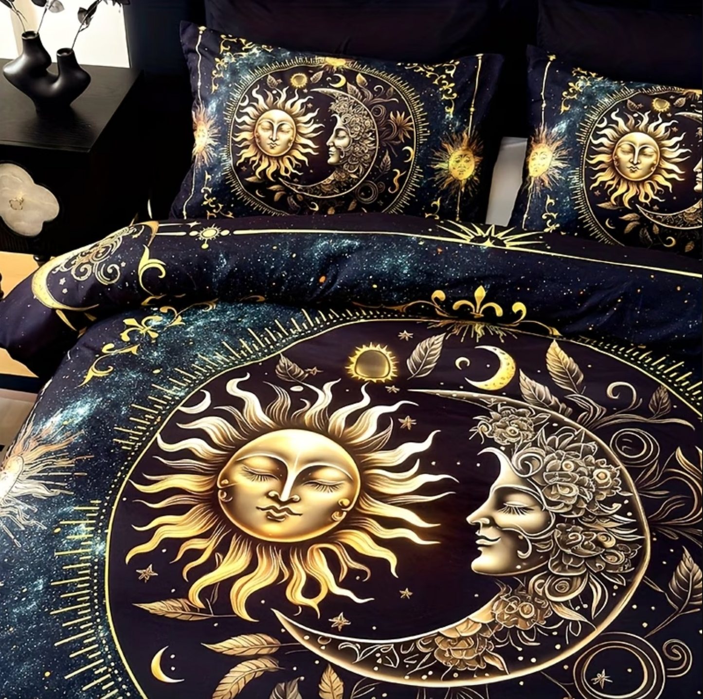 Sun and Moon Celestial Duvet Cover Set, 3 Piece, view 5