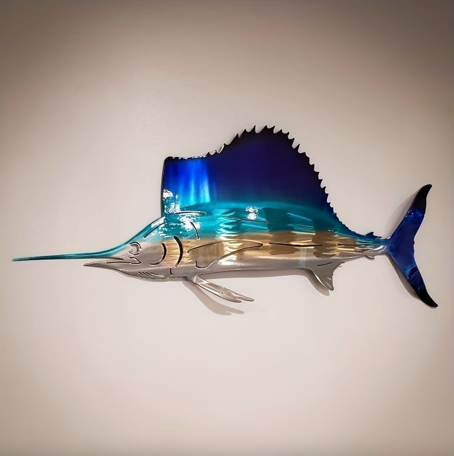 Metal Marine Life Wall Art, Four Ocean Designs, view 3