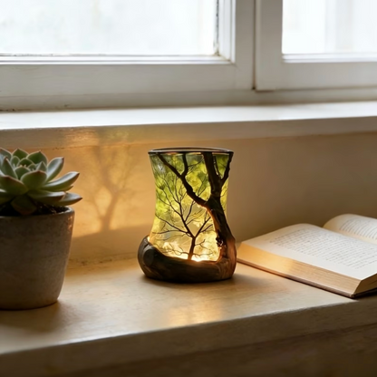 Battery Ambient Lamp with Tree Branch Shadows