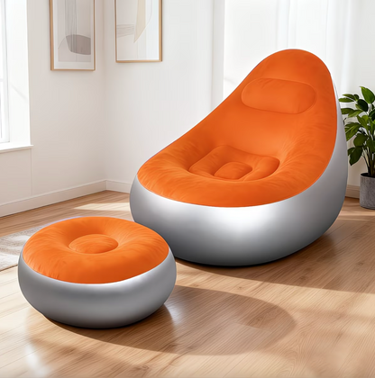 Inflatable Lounge Chair and Footstool Set, view 8