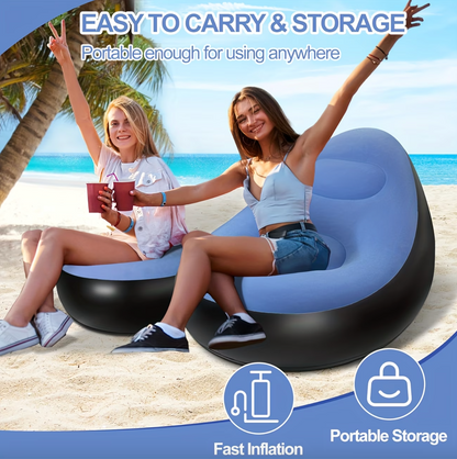 Inflatable Lounge Chair and Footstool Set, view 4