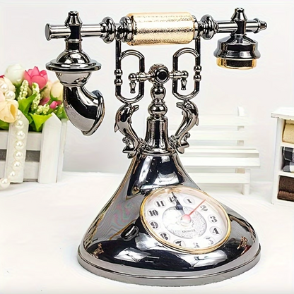 Vintage Telephone Shaped Alarm Clock, Three Finishes, view 3