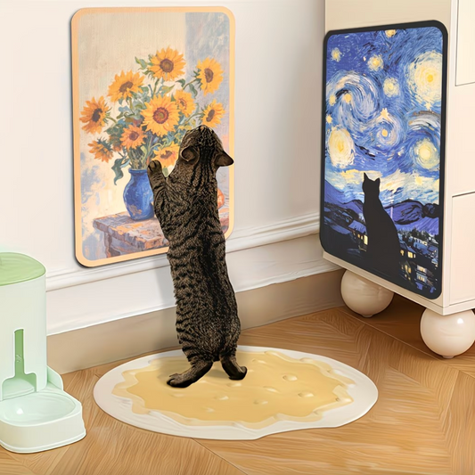 Adhesive Cat Scratching Board with Art Print, view 2