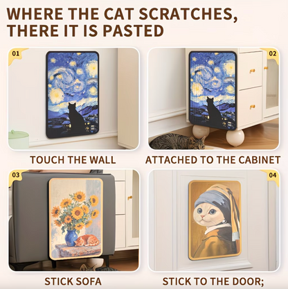 Adhesive Cat Scratching Board with Art Print, view 7