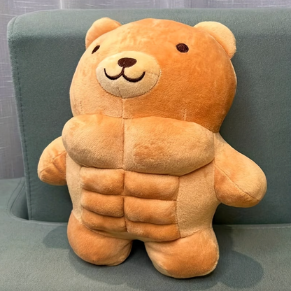 Muscular Teddy Plush with Sculpted Six Pack, view 4