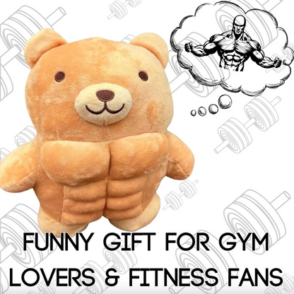 Muscular Teddy Plush with Sculpted Six Pack, view 6