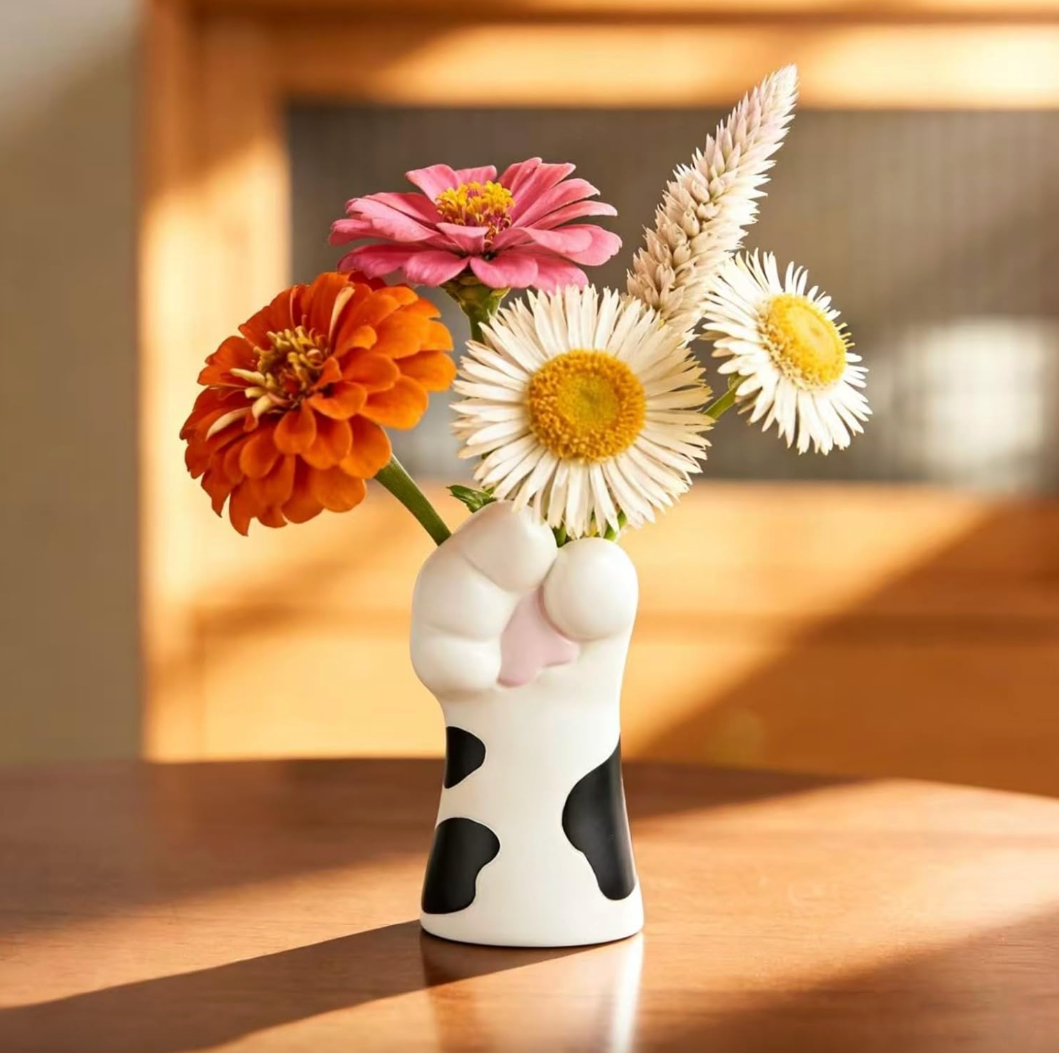 Paw Shaped Ceramic Bud Vase, 5.8 in Tall, view 6