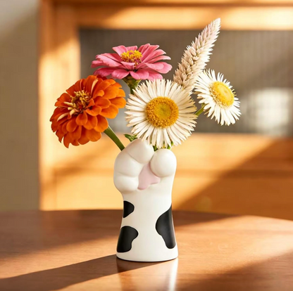Paw Shaped Ceramic Bud Vase, 5.8 in Tall, view 6