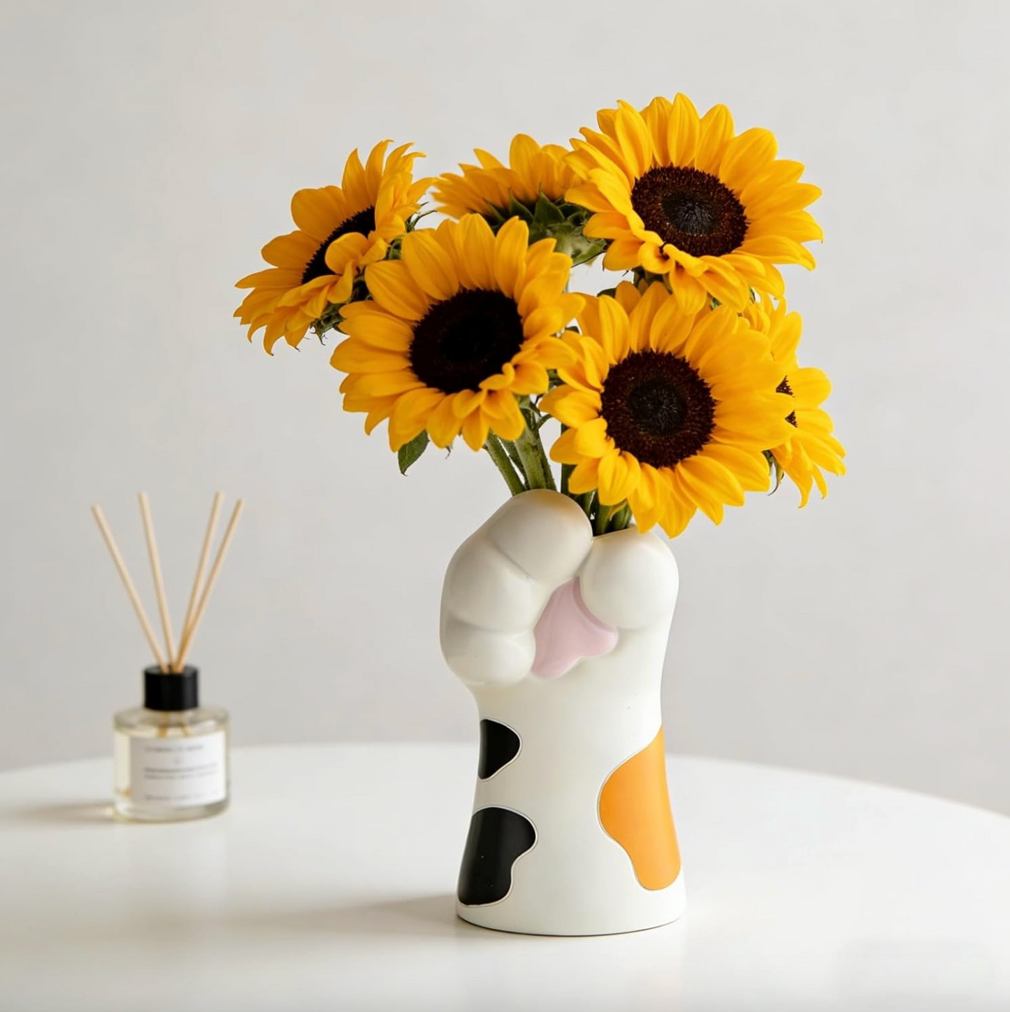Paw Shaped Ceramic Bud Vase, 5.8 in Tall, view 4