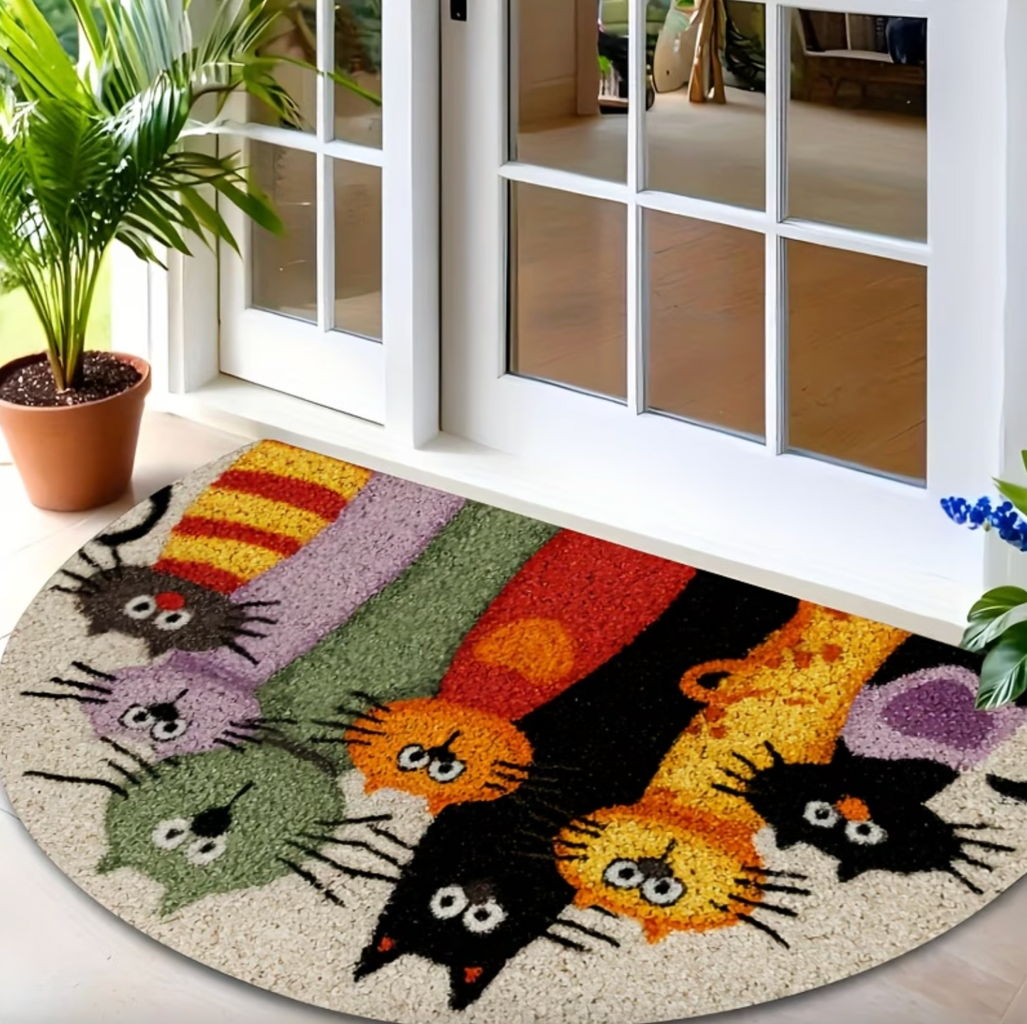 Cartoon Cat Door Mat, Non Slip, Two Sizes