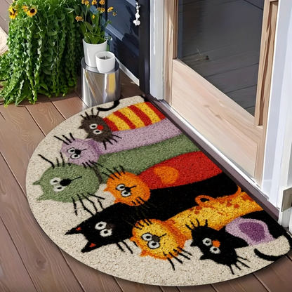 Cartoon Cat Door Mat, Non Slip, Two Sizes, view 2