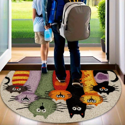 Cartoon Cat Door Mat, Non Slip, Two Sizes, view 3