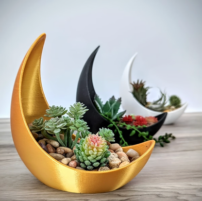 Crescent Moon Planter with Drainage, 5.9 in, view 6