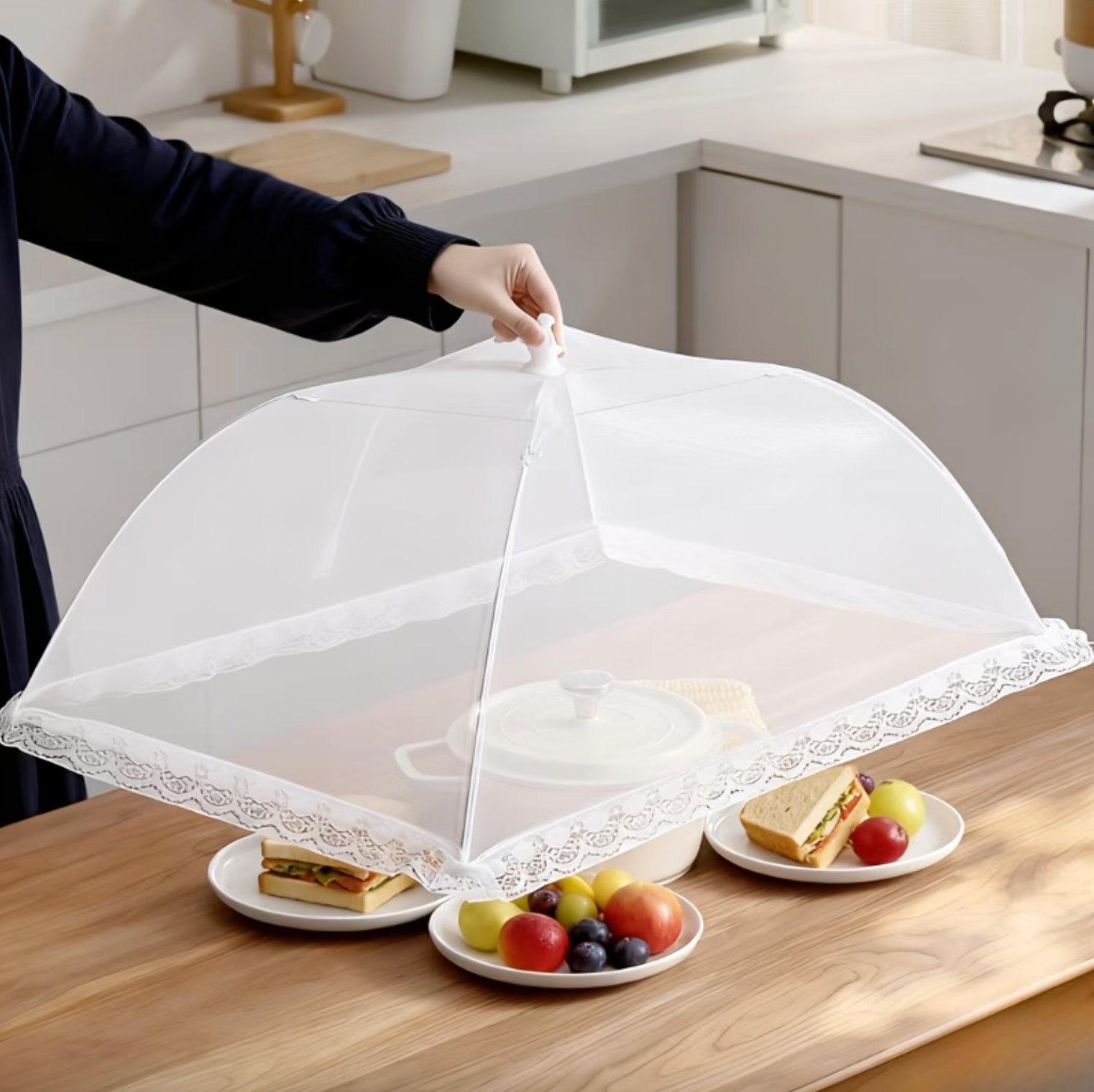 Pop Up Mesh Food Cover for Outdoor Tables, view 3