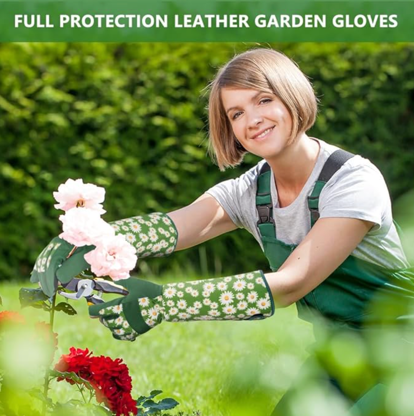 Long Sleeve Rose Pruning Gloves with Reinforced Palm, view 7