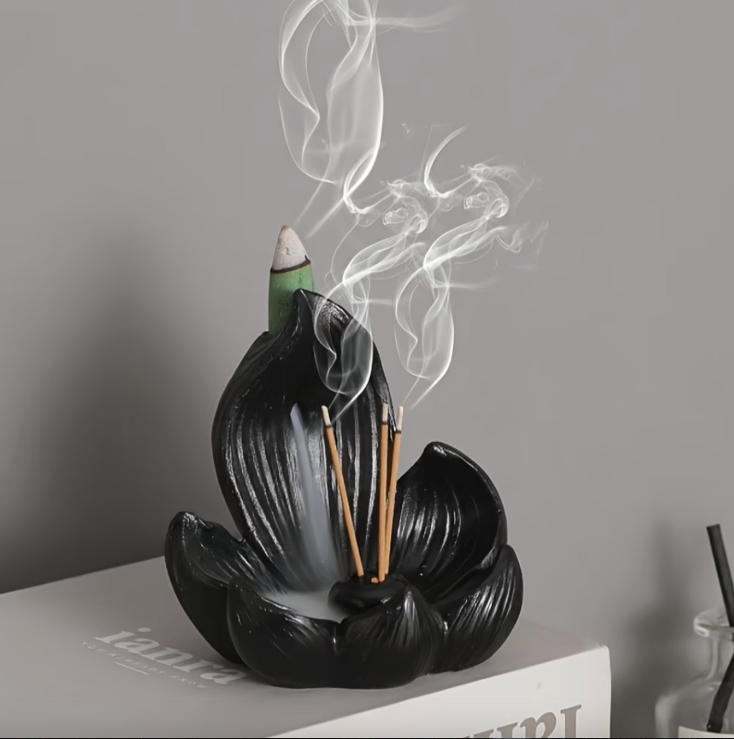 Lotus Incense Fountain for Cones and Sticks, view 3