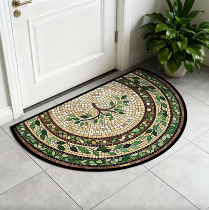 Mosaic Vine Leaf Doormat for Entryways, view 2