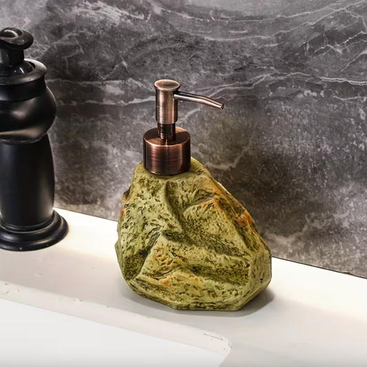 Stone Texture Ceramic Soap Dispenser with Pump, view 2