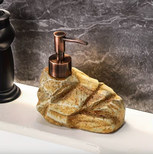 Stone Texture Ceramic Soap Dispenser with Pump