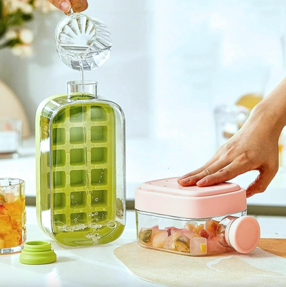 Ice Cube Maker Water Bottle with Press Release