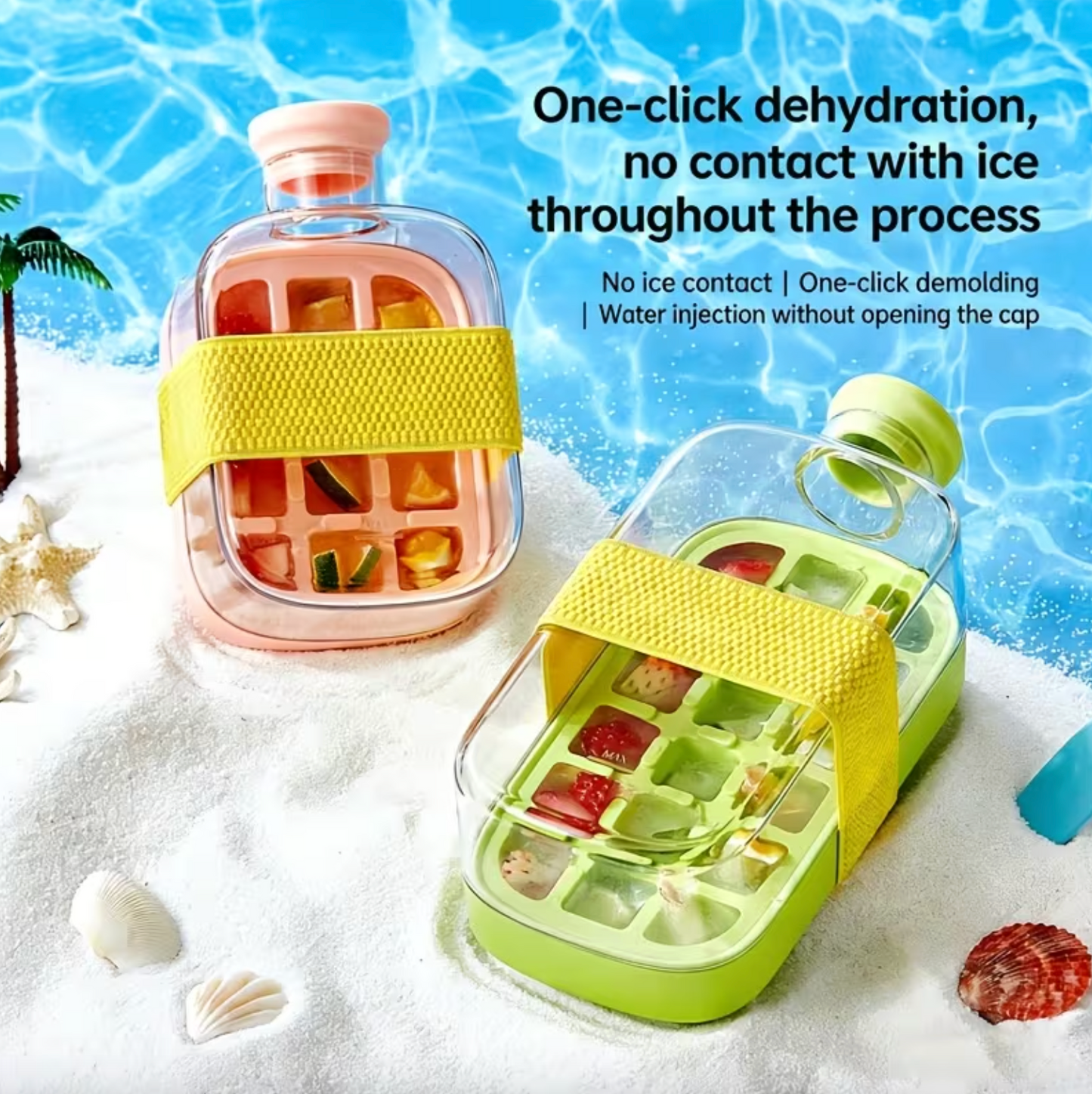 Ice Cube Maker Water Bottle with Press Release, view 5