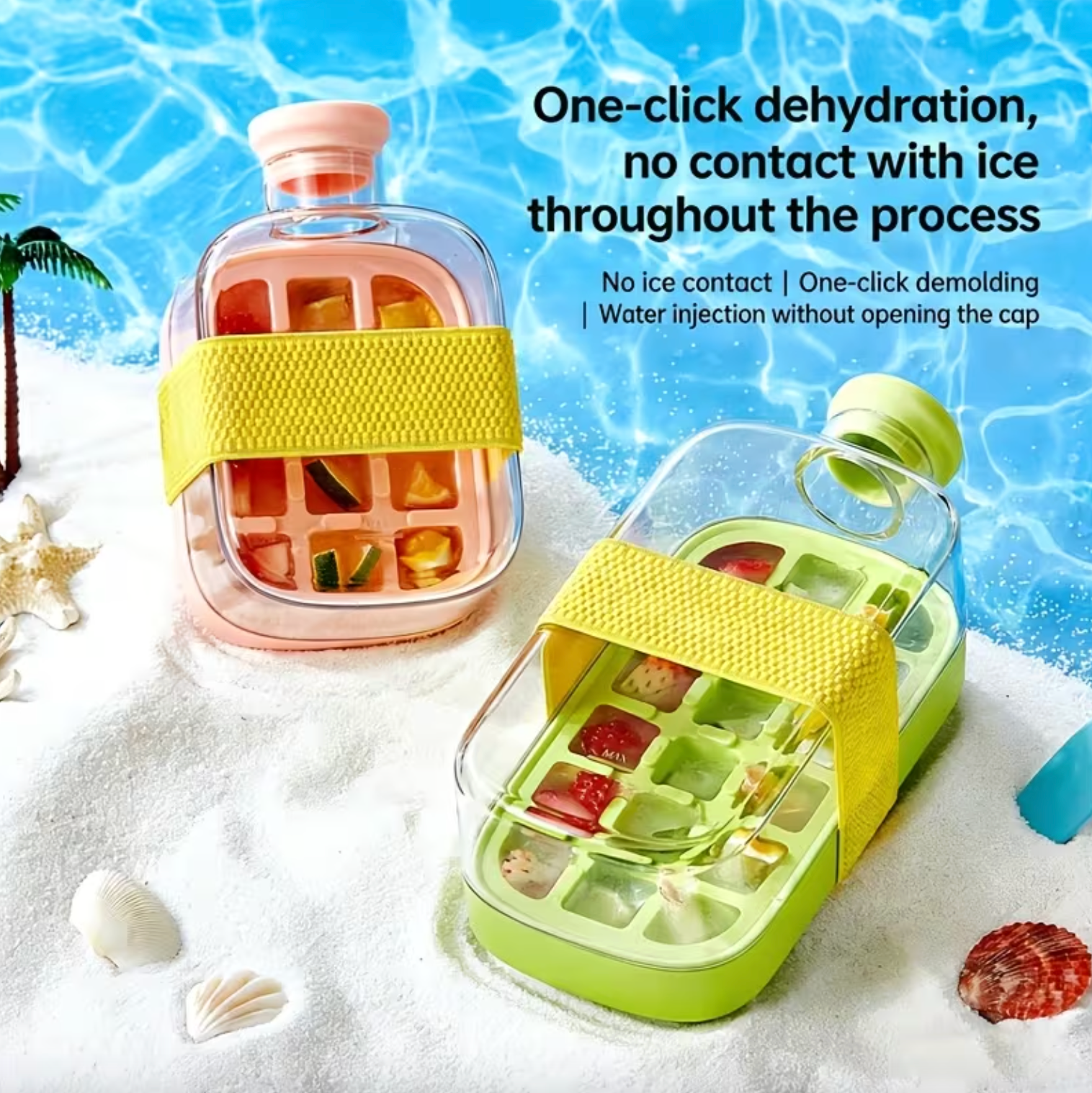 Ice Cube Maker Water Bottle with Press Release, view 5
