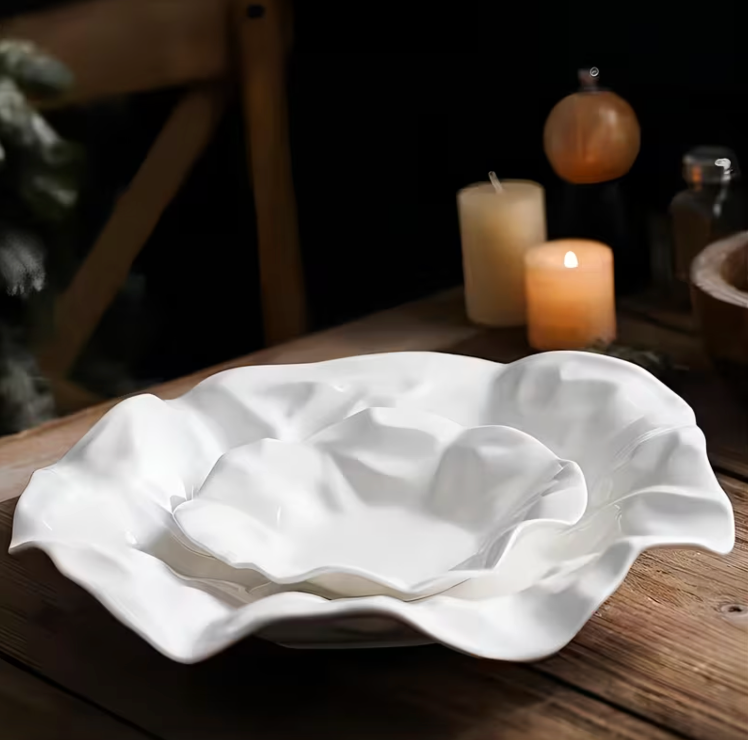 Sculptural Folded Ceramic Plate, 8 in or 11 in, view 7