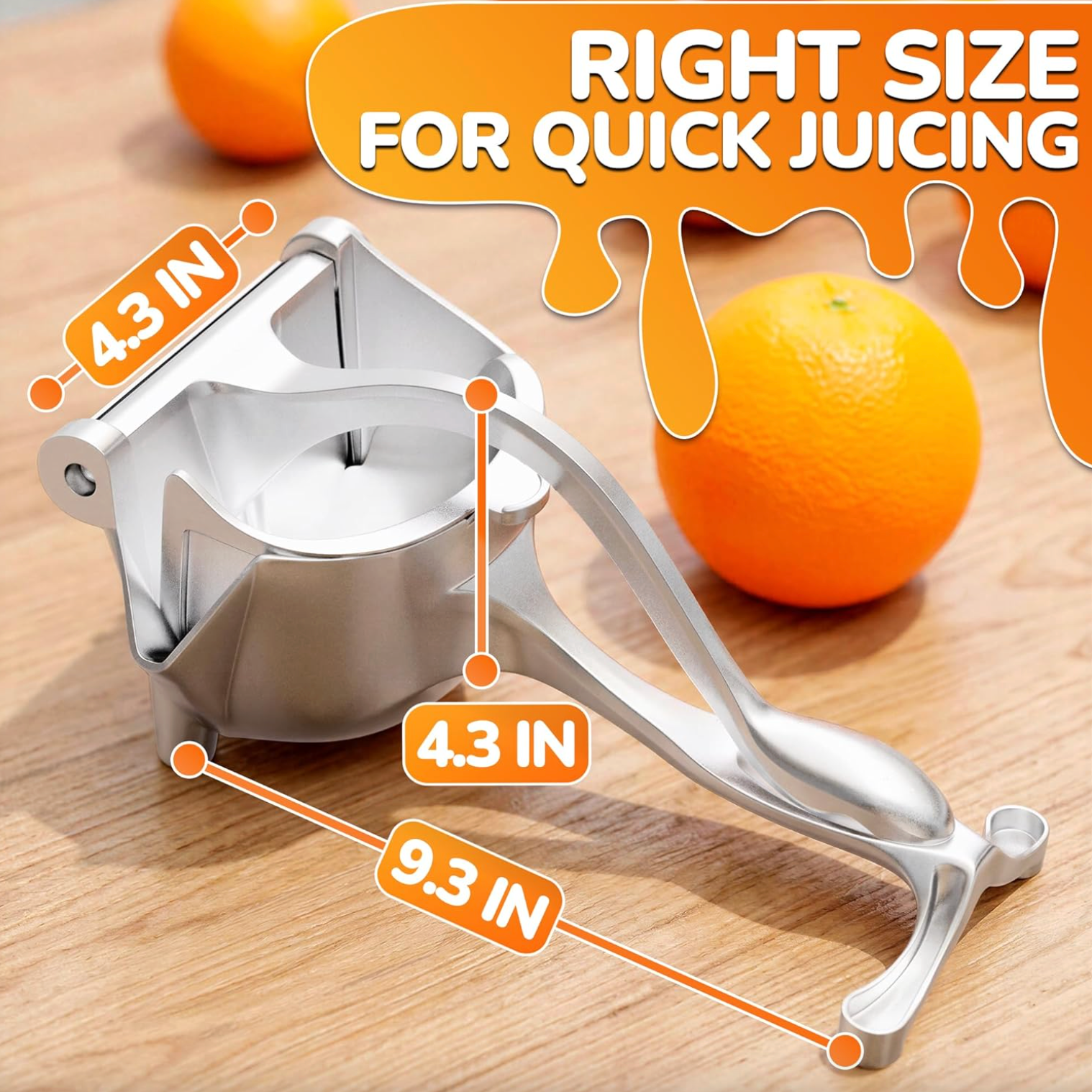 Manual Aluminum Hand Press Juicer, 9.3 in, view 7