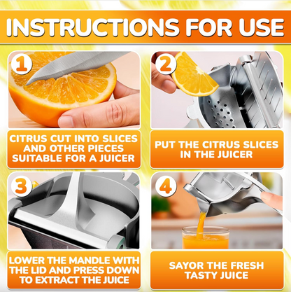 Manual Aluminum Hand Press Juicer, 9.3 in, view 6