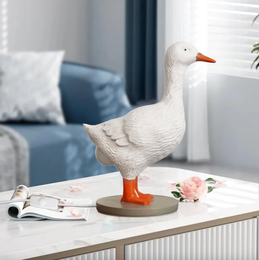 Goose Shaped Table Lamp in Cast Resin, view 2