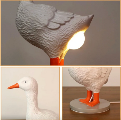 Goose Shaped Table Lamp in Cast Resin, view 3