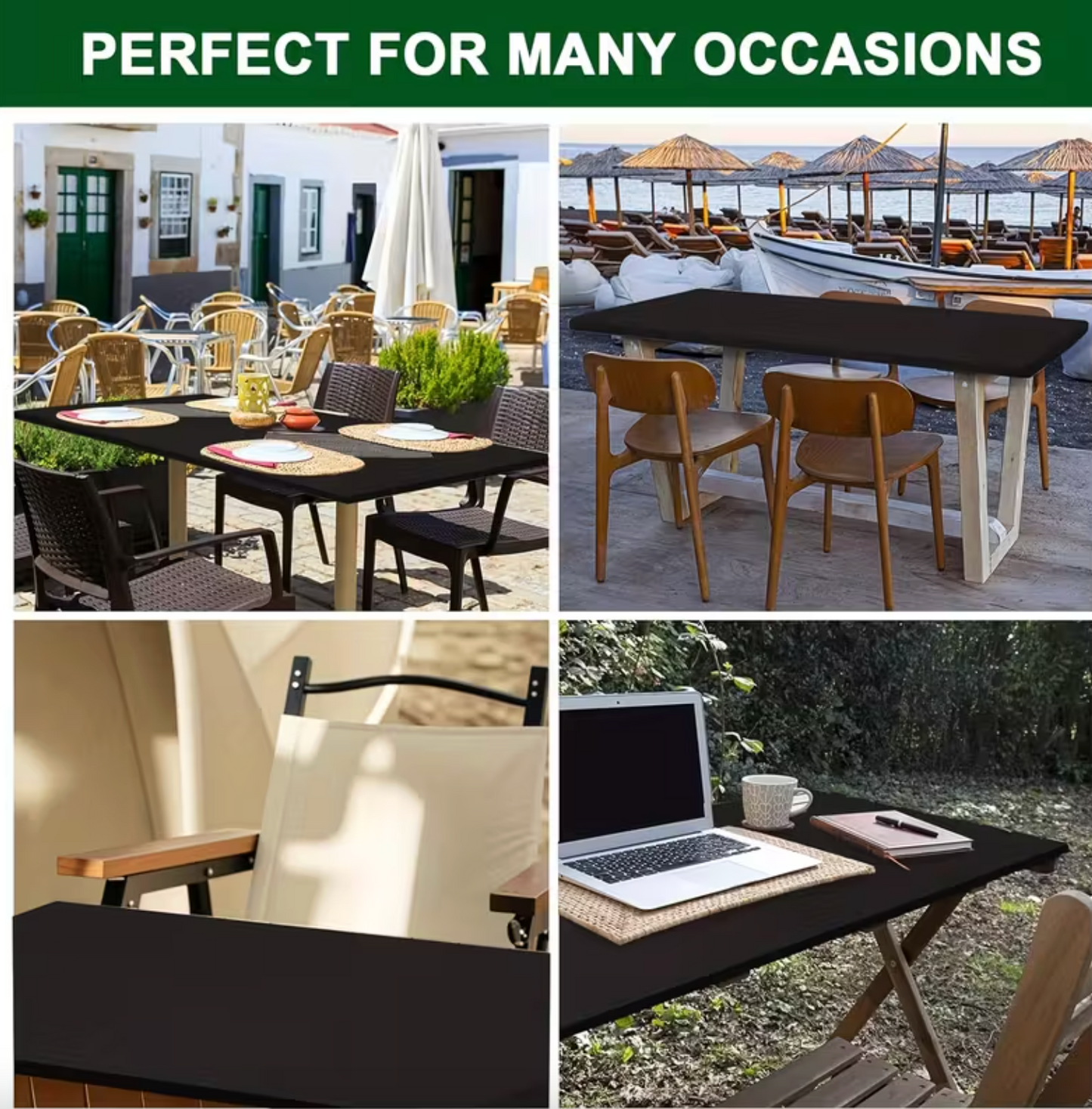 Stretch Fitted Table Cover for 6 ft Folding Tables, view 5