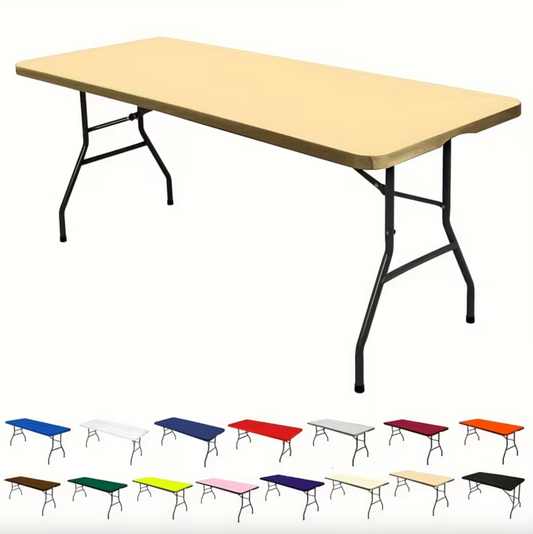 Stretch Fitted Table Cover for 6 ft Folding Tables