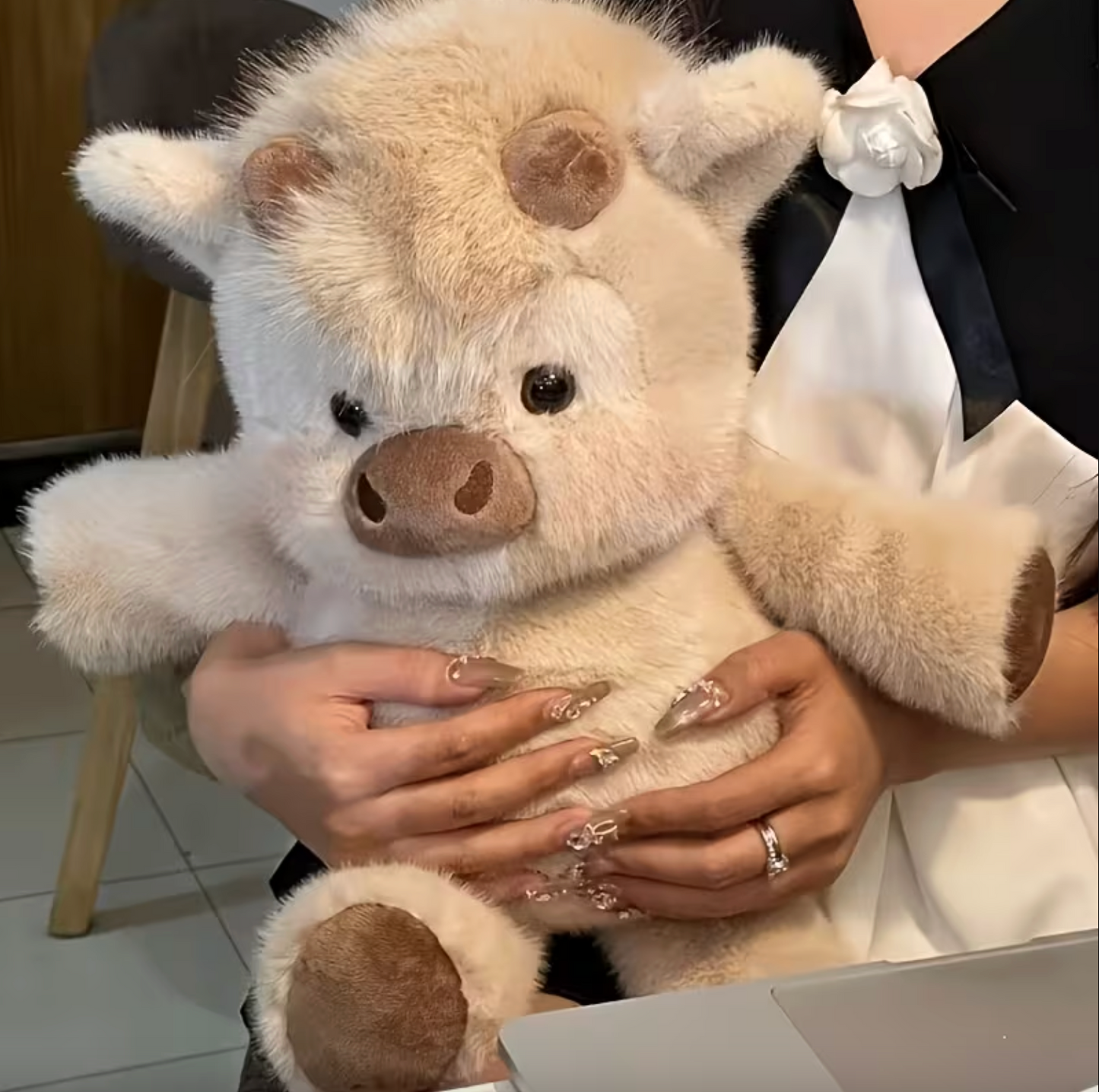 Highland Cow Plush Toy, 15.8 in Tall, Two Colors
