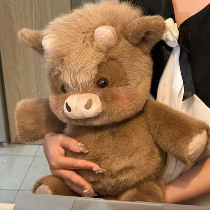 Highland Cow Plush Toy, 15.8 in Tall, Two Colors, view 2