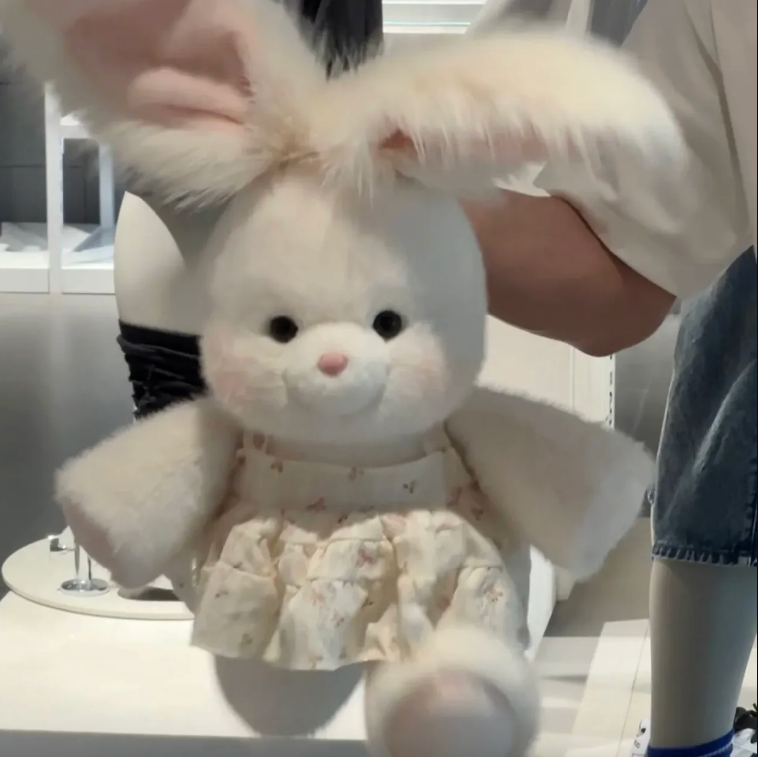 Floppy Eared Rabbit Plush Toy, 15.8 in Tall, view 5