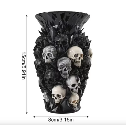 Gothic Skull Vase in Sculpted Resin, view 12
