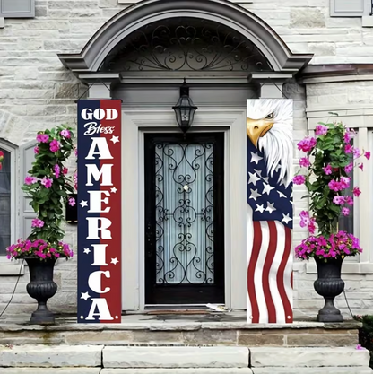 Patriotic Eagle Porch Banner Set, Two Vertical Banners, view 6